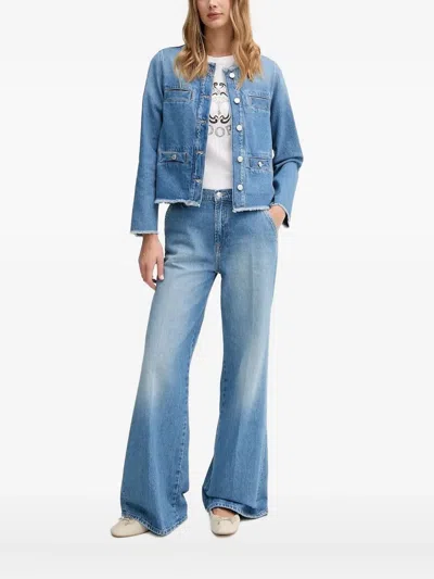 磨损边牛仔夹克