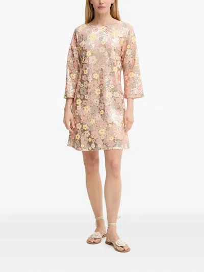 Bruuns Bazaar Alternifoliusbbkeiran Sequin Floral Mini Dress In Multi
