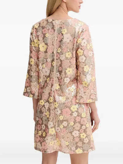 Bruuns Bazaar Alternifoliusbbkeiran Sequin Floral Mini Dress In Multi