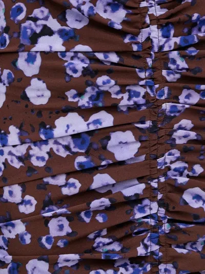 Patrizia Pepe Floral-print Midi Skirt In Purple