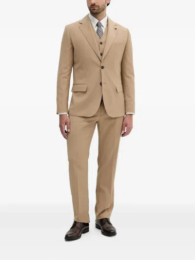 Liu •jo Logo-plaque Two-button Blazer In Brown