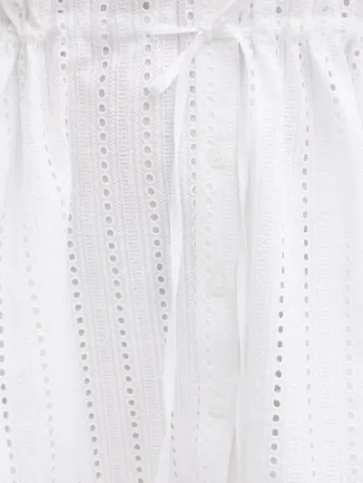 Samsoe & Samsoe Samanarola Eyelet Detailing Mini Dress In White