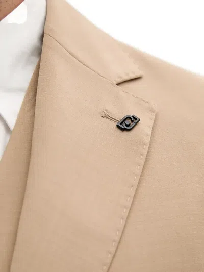 Liu •jo Logo-plaque Two-button Blazer In Brown