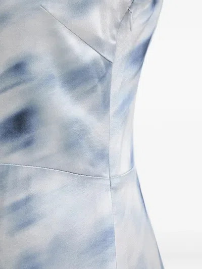 Samsoe & Samsoe Sasage Side-split Maxi Dress In Blue