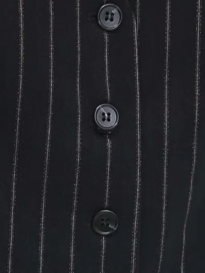 Bruuns Bazaar Pinstripe Buttoned Vest In Blue