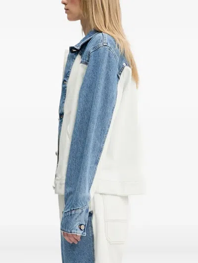Aries Denim Jacket In Gold
