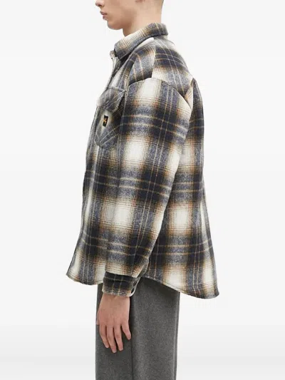 Stan Ray Plaid Cotton Overshirt In Black