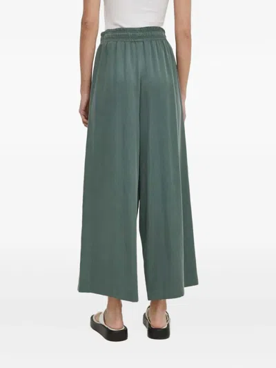Drykorn Elastic-waist Wide-leg Trousers In Green