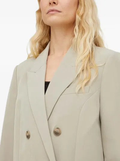 Bruuns Bazaar Double-breasted Blazer In Neutral