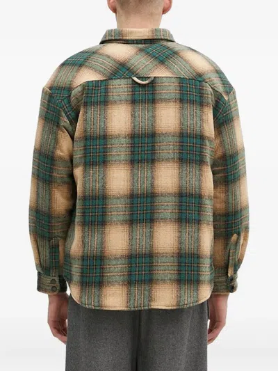 Stan Ray Plaid Cotton Overshirt In Green