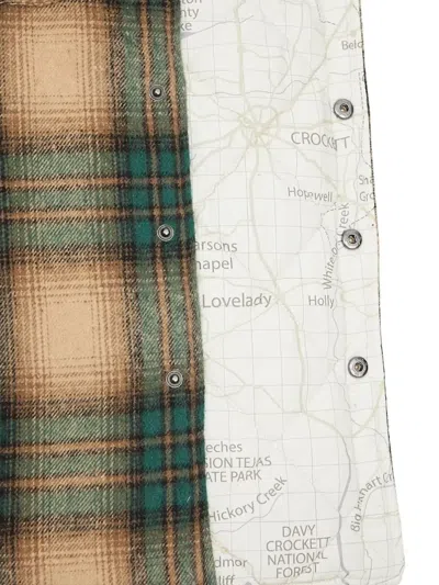 Stan Ray Plaid Cotton Overshirt In Green