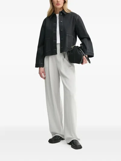 Samsoe & Samsoe Button-fastening Pocket Jacket In Black