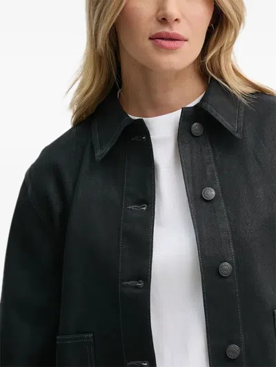 Samsoe & Samsoe Button-fastening Pocket Jacket In Black