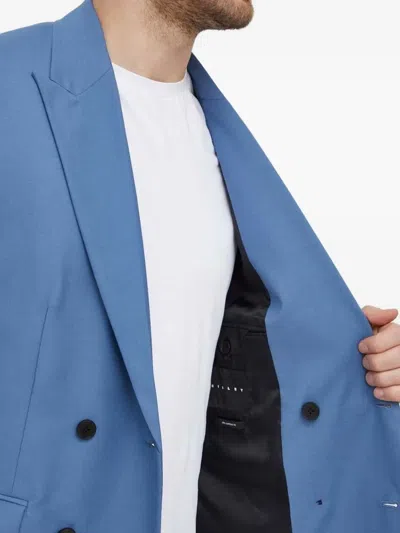 Sisley Paris Double-breasted Blazer In Blue