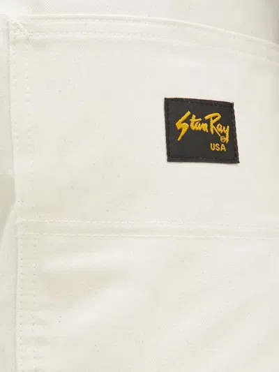 Stan Ray Utility-pocket Trousers In White