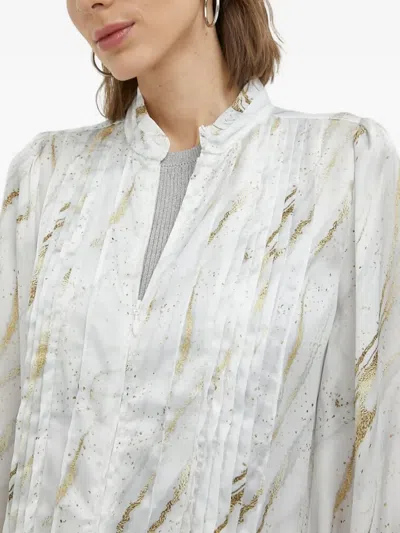 Bruuns Bazaar Pleated Blouse In White