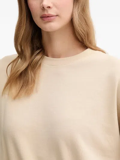 Joop Drawstring-hem Three-quarter Sleeve Sweatshirt In Neutral