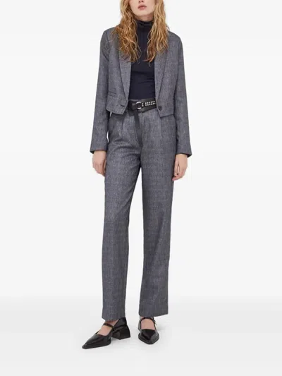 Bruuns Bazaar Lori Cropped Single-button Jacket In Gray