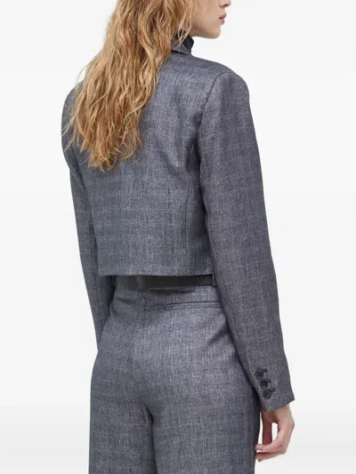 Bruuns Bazaar Lori Cropped Single-button Jacket In Gray