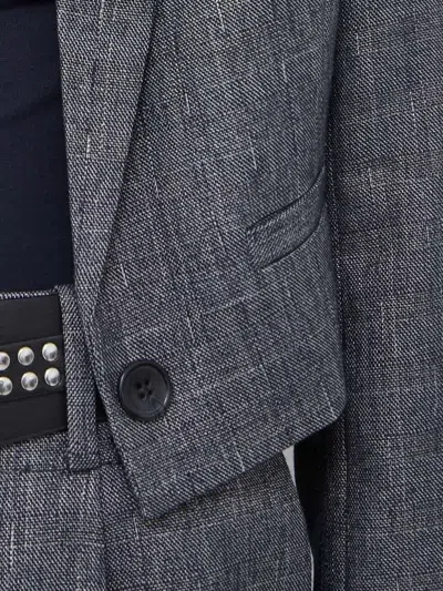 Bruuns Bazaar Lori Cropped Single-button Jacket In Gray