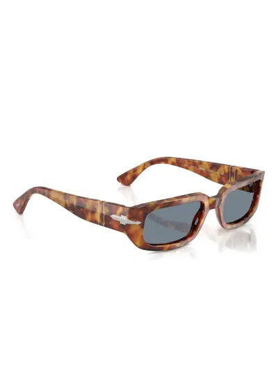 Persol Tortoiseshell Rectangle Sunglasses In Brown