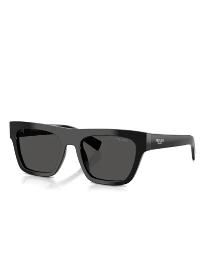 Prada Linea Rossa 55mm Rectangular Sunglasses In Gray