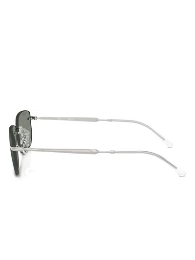 Ray Ban Square-frame Rimless Sunglasses In Green