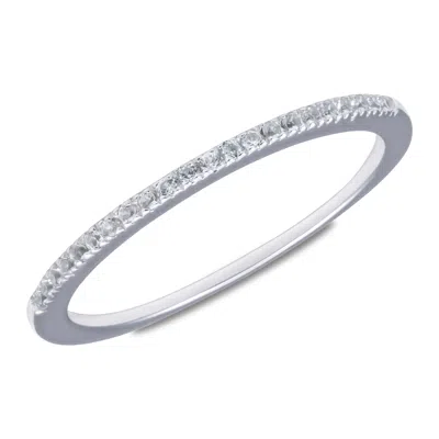 Max + Stone Sterling Silver Birthstone 1mm Cubic Zirconia Ring In Silver