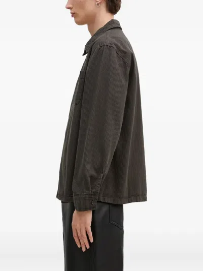 Stan Ray Pinstripe Zip-front Jacket In Green