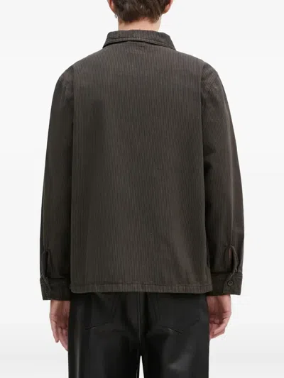 Stan Ray Pinstripe Zip-front Jacket In Green