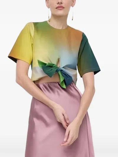 Silvian Heach Tie-front Top In Yellow