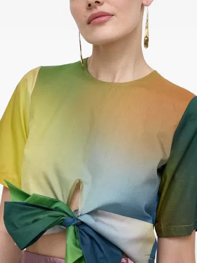 Silvian Heach Tie-front Top In Yellow