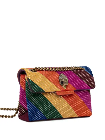 Kurt Geiger Mini Kensington Embellished Crossbody Bag In Orange