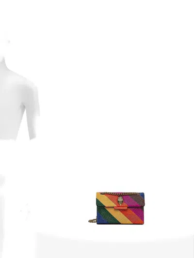 Kurt Geiger Mini Kensington Embellished Crossbody Bag In Orange