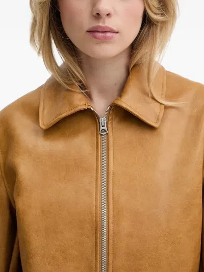 Rag & Bone Zip-front Jacket In Brown