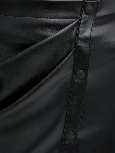 Patrizia Pepe Button-front Midi Skirt In Black