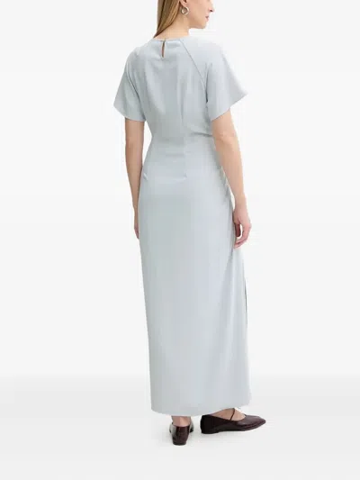 Samsoe & Samsoe Side-split Maxi Dress In Blue