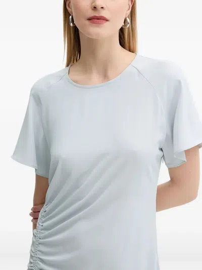 Samsoe & Samsoe Side-split Maxi Dress In Blue