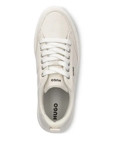 Hugo Boss Logo-embellished Platform Sneakers In White