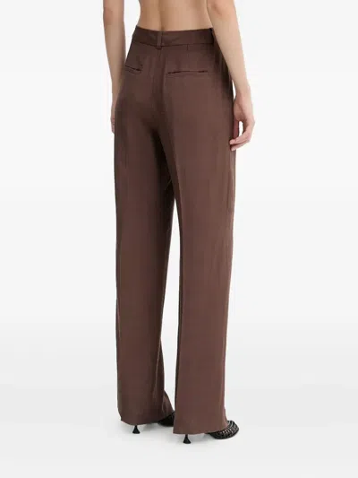 Samsoe & Samsoe Straight-leg Trousers In Brown