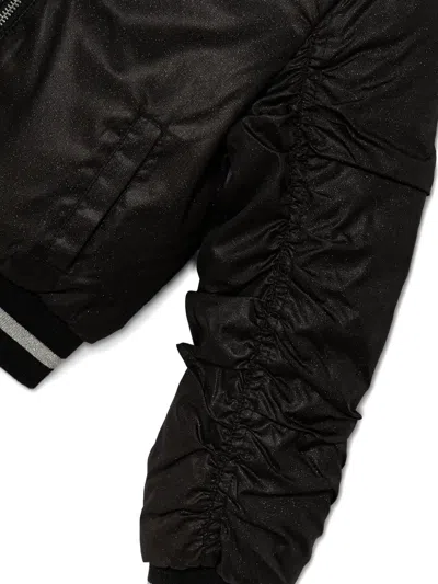 Guess Metallic-effect Reversible Bomber Jacket In White