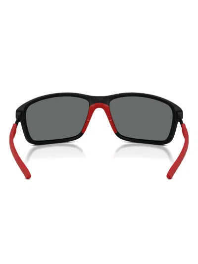 Scuderia Ferrari 61mm Rectangular Sunglasses In Black
