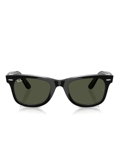 Ray Ban Original Wayfarer Bio-based Sunglasses Havana Frame Green Lenses 52-22 In Black