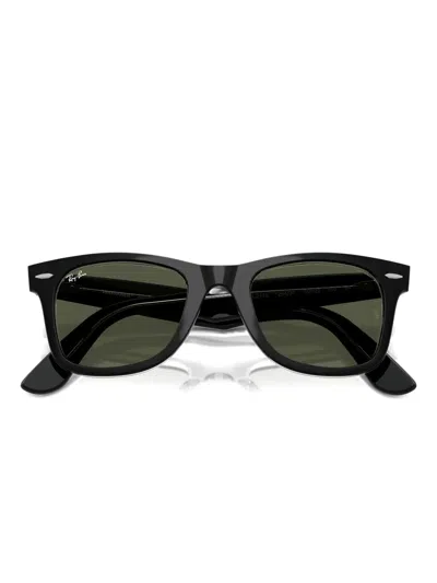 Ray Ban Original Wayfarer Bio-based Sunglasses Havana Frame Green Lenses 52-22 In Black