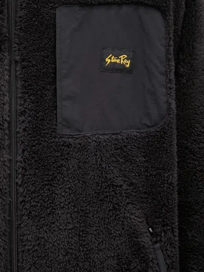 Stan Ray Fleece-panel Long-sleeve Jacket In Black