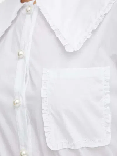 BARBARA 珠饰纽扣荷叶边罩衫
