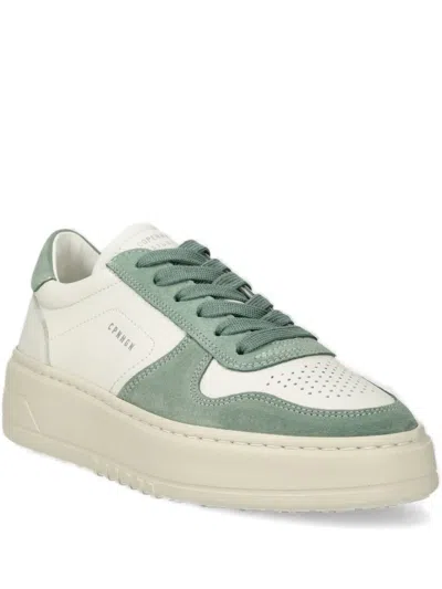 Copenhagen Cph77m Perforated Suede-leather Sneakers In Green