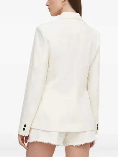 Sisley Paris Double-breasted Blazer In White