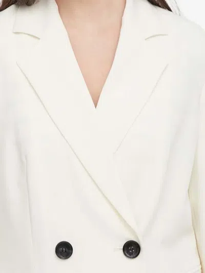 Sisley Paris Double-breasted Blazer In White