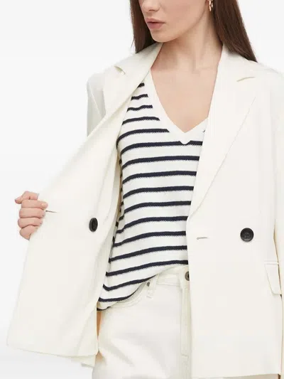 Sisley Paris Double-breasted Blazer In White